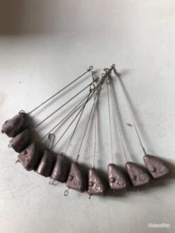 10 Plomb Lancer Bateau Gros Avec Avançon 9 Gr Démontable Pêche Truite Lemer