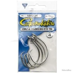 Gamakatsu Circle Hooks Big Eye Tin 8/0