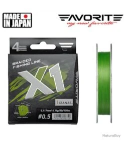 Tresse Favorite X1 PE 4X Light Green 150m Light Green 150m 12,8/100 5,4Kg