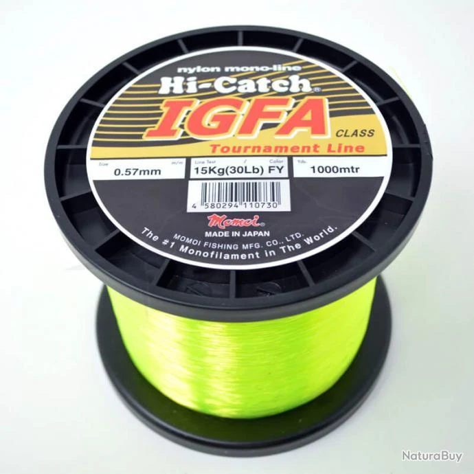 Hi-Catch Momoi IGFA Class Nylon Mono-line Jaune 30lb – Image 2
