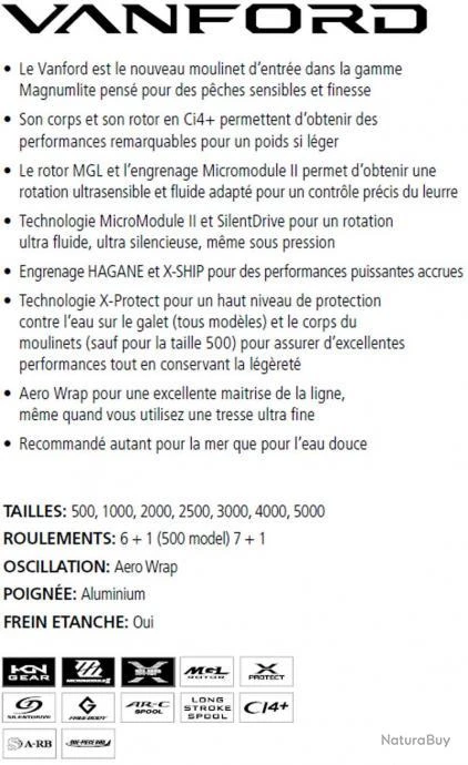 Vanford 2500SHG Moulinet Spinning Shimano – Image 2