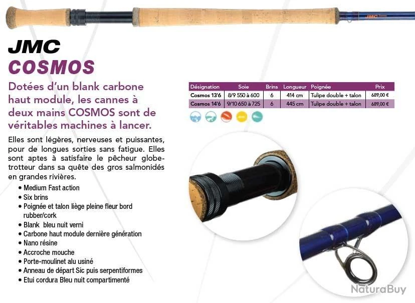 JMC Cosmos 13'6 Soie 8/9 6 Brins Canne Carnassier 2 Mains JMC – Image 3