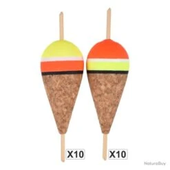 Streamline Garbolino Flotteur Truite - Poire - Par 20 - Percé / 6 G / Jaune/Orange