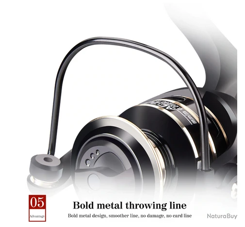 Moulinet De Pêche 4000 5.2:1 Carnassiers, Mer, Surfcasting M27 – Image 4